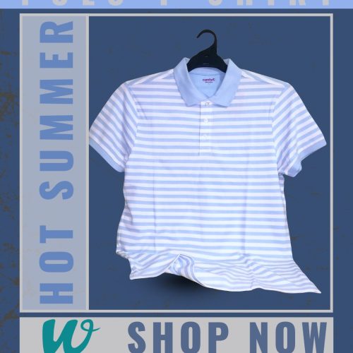 Striped polo shirt